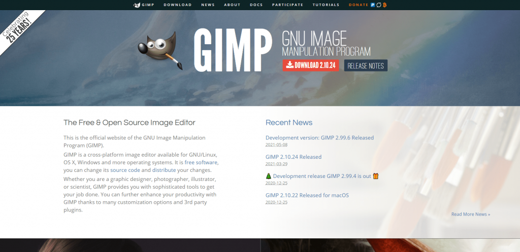 1. GIMP (Free):